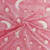 Мягкое одеяло-плед звездное небо 100х150 см Светящийся в темноте Magic Blanket Розовое