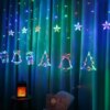 Гирлянда штора Мульти с формами колокольчики 12 PCS light RGB