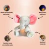 Интерактивная мягкая игрушка-ночник дышащий Слоник Elephant Серый Успокаивающая плюшевая игрушка Слоник