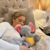 Интерактивная мягкая игрушка-ночник дышащий Слоник Elephant Серый Успокаивающая плюшевая игрушка Слоник