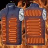 Жилетка BauTech с подогревом от PowerBank 9 зон Размер L Черный