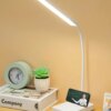 Настольная светодиодная лампа с сенсорным управлением и гибкой ножкой LED 854 Белая