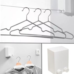 Сушилка для вещей Japanese clothesline, Белая автоматическая бельевая веревка - настенная сушилка 4.2 м