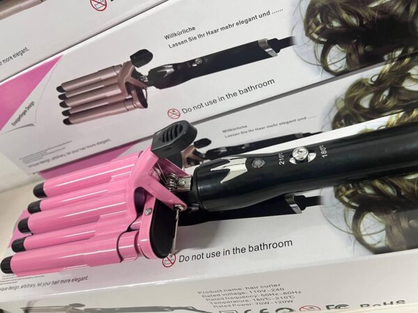 Плойка на пять волн Hair Curler с керамическим покрытием  KR-8832 Розовый