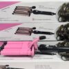 Плойка на пять волн Hair Curler с керамическим покрытием  KR-8832 Розовый