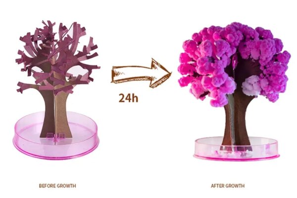 Волшебное растущее дерево из бумаги Сакура Magic Sakura Искусственный цветок сакуры