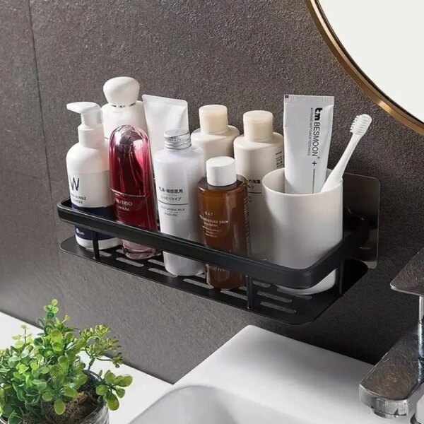 Подвесная металлическая полка для ванной комнаты Bathroom shelf Органайзер в ванную До 10 кг