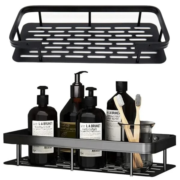 Подвесная металлическая полка для ванной комнаты Bathroom shelf Органайзер в ванную До 10 кг
