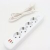 Удлинитель на 4 розетки +2USB,Type-c, 2м, Q603 Белый / Сетевой удлинитель / Переноска розетка / Сетевой фильтр