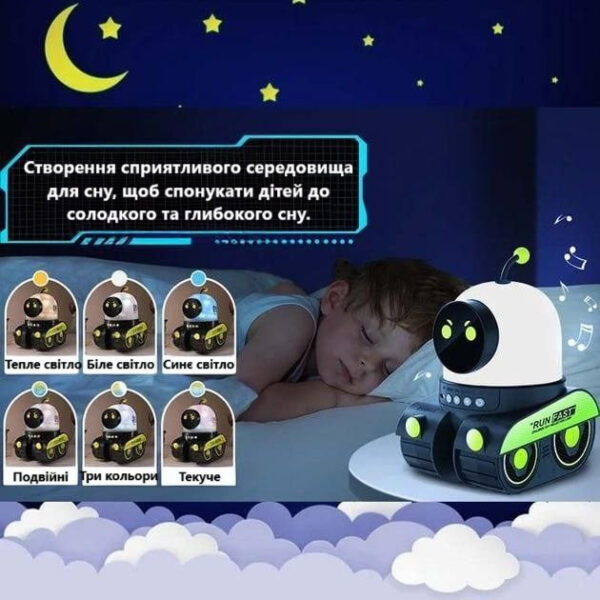 Ночник-проектор с Bluetooth колонкой Droid WH-E03 1200mAh