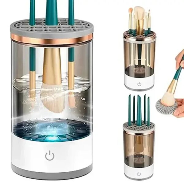 Портативный автоматический очиститель кистей для макияжа Makeup Brush Cleaner USB Белый RD-1805