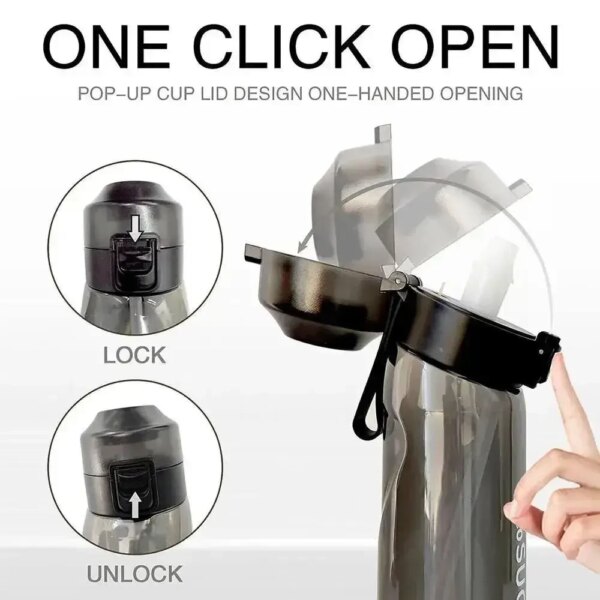 Бутылка ароматическая спортивная для воды Air Up Bottle 650 мл + 2 капсулы Черный