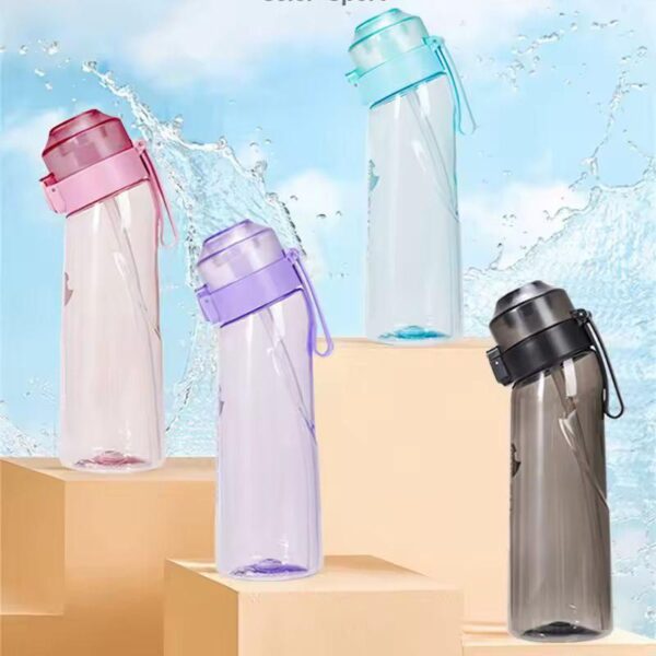 Бутылка air up для воды спортивная пластиковая с ароматизаторами + 2 капсулы  650мл Голубой