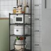 Напольная полка стеллаж для кухни 130х42х34 см (кухонная этажерка) 4-х уровневая