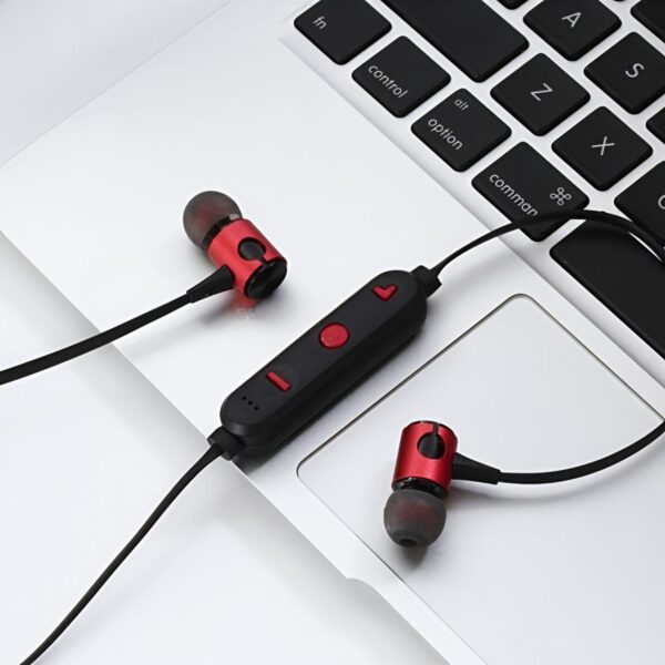 Магнитные беспроводные наушники с плеером Bluetooth MG-G20 Bluetooth 4.2 Красный