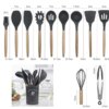 Силиконовый кухонный набор принадлежностей Kitchen stuff 12 предметов BLACK