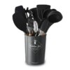 Силиконовый кухонный набор принадлежностей Kitchen stuff 12 предметов BLACK