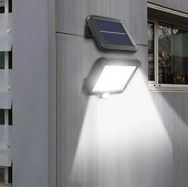 LED уличный светильник SL-F120 на солнечных батареях, автономный влагостойкий с датчиком движения для двора