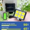 LED уличный светильник SL-F120 на солнечных батареях, автономный влагостойкий с датчиком движения для двора