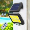 LED уличный светильник SL-F120 на солнечных батареях, автономный влагостойкий с датчиком движения для двора