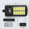 Уличный фонарь на солнечной батарее LED Solar Street Light BK-128B-12COB с датчиком движения и пультом