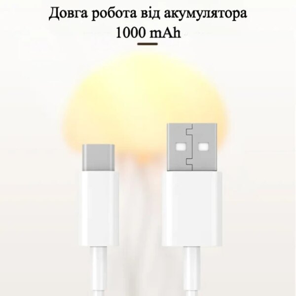Ночник LED лампа Медуза с USB NTL-5B с движениями и цветопередачей RGB Белий