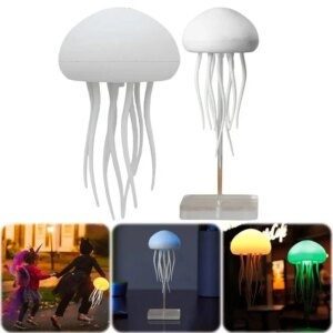 Ночник LED лампа Медуза с USB NTL-5B с движениями и цветопередачей RGB Белий