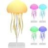 Ночник LED лампа Медуза с USB NTL-5B с движениями и цветопередачей RGB Белий