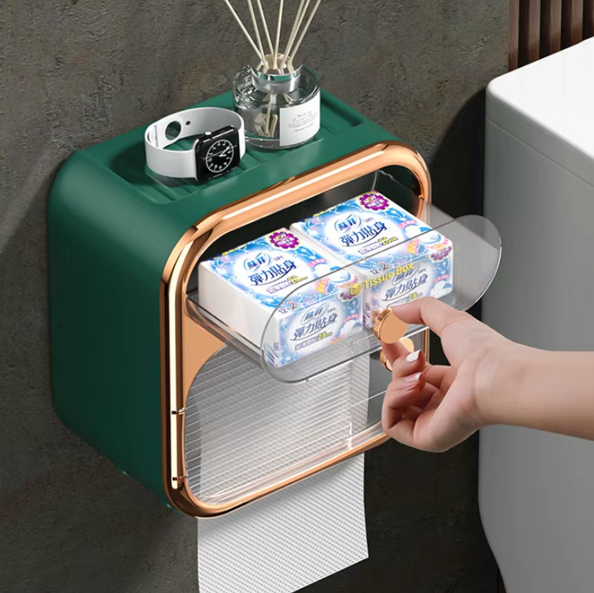 Держатель для туалетной бумаги Toilet Paper Holder GREEN Стильный и практичный аксессуар для ванной комнаты