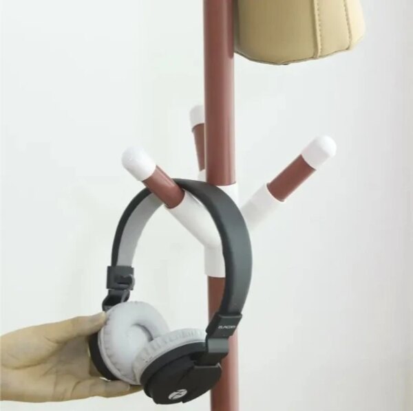 Вешалка стойка напольная для одежды Coat Rack, металлическая на 9 крючков в три яруса разборная на треноге