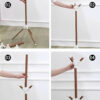 Вешалка стойка напольная для одежды Coat Rack, металлическая на 9 крючков в три яруса разборная на треноге