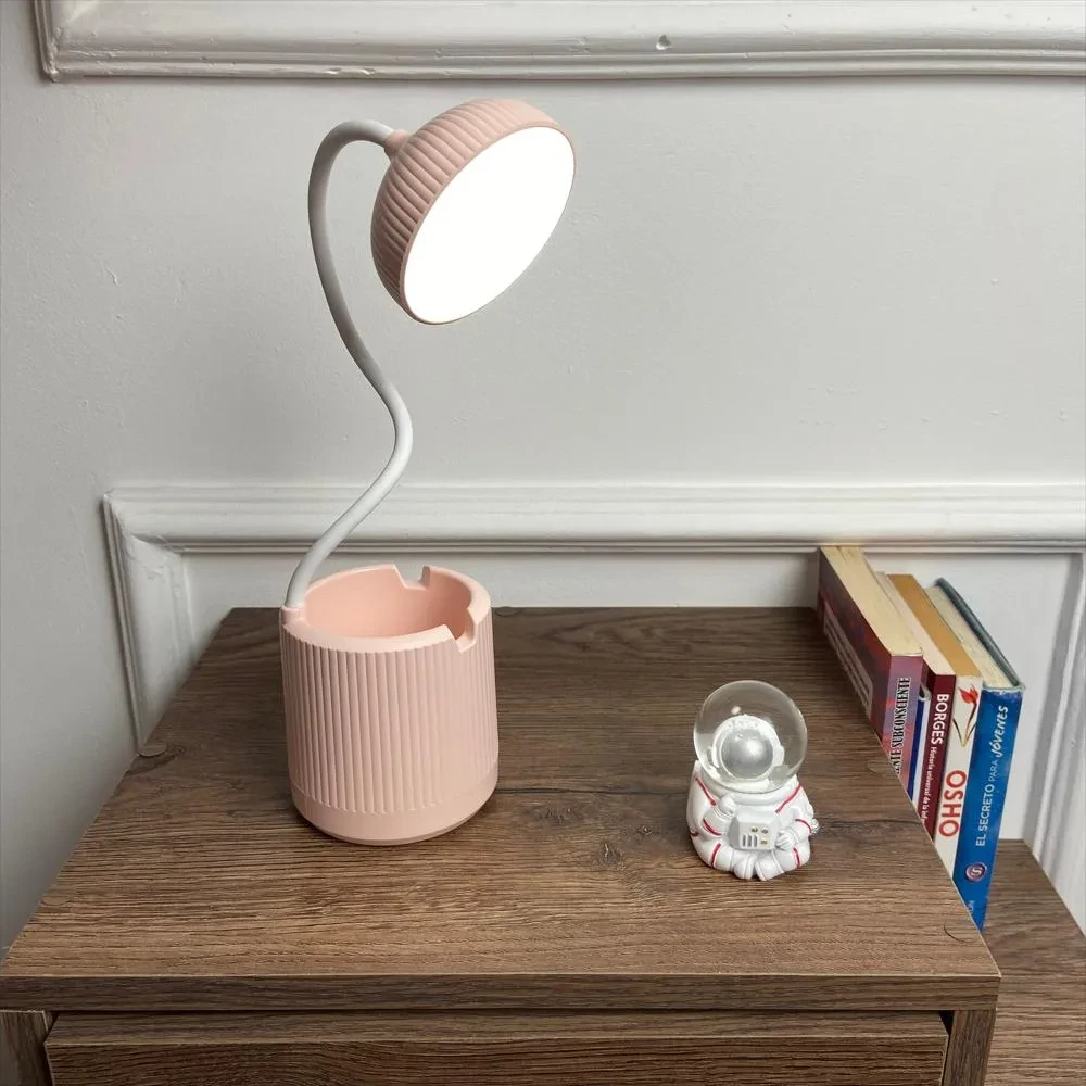Лампа настольная Risalux сенсорная, LED, 6 Вт, USB, АКБ, 3 режима, белый, 9х9х41 см