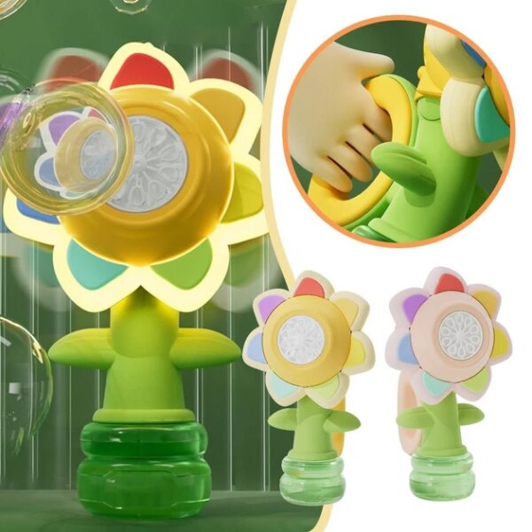 Генератор мыльных пузырей в форме подсолнуха с подсветкой Seven COLOR FLOWER