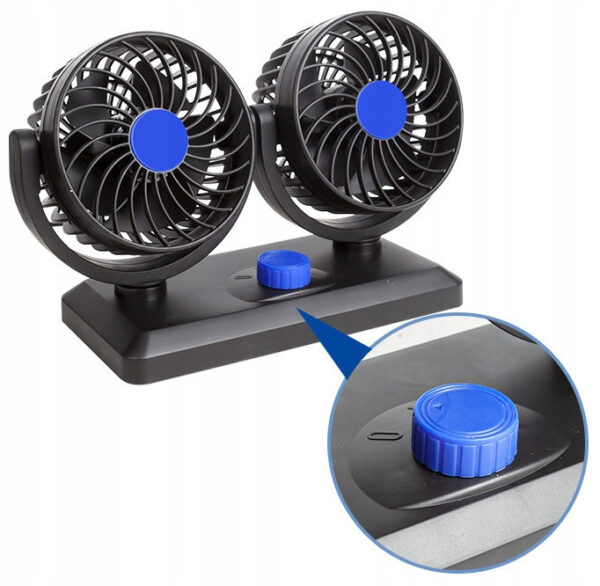 Автомобильный вентилятор CAR SMALL FAN 12V F30  Двойной вентилятор на приборную панель 12 В