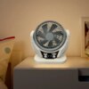 Портативный настольный вентилятор FAN-606 4в1 с солнечной панелью компактный