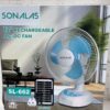 Портативный аккумуляторный вентилятор с солнечной батареей SONALAS SL-662