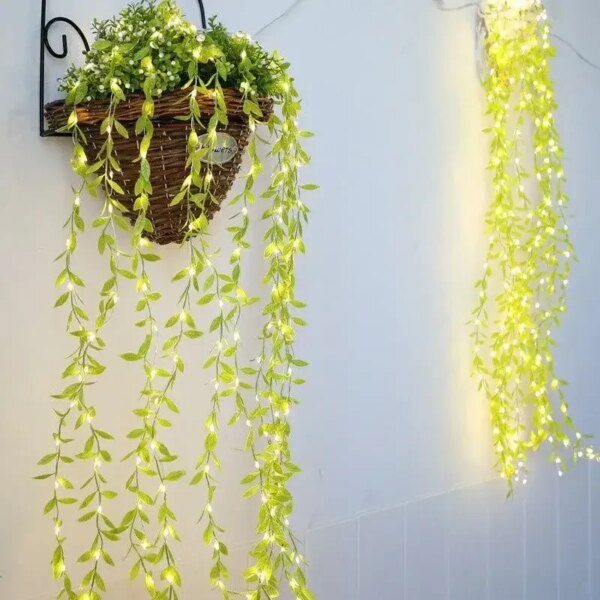 УЦЕНКА! Гирлянда 200 Led зеленая ива теплый белый SF-56 (Нет упаковки 3043)