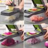 Ручной мультислайсер 14в1 Kitchen Ideas Veggie Slicer HA-347 многофункциональная овощерезка с контейнером