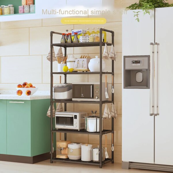 Полка стеллаж для кухни напольная на 5 ярусов 50х170х30см Storage rack XL-1330