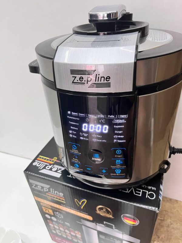 Вместительная мультипечь Zepline ZP-125 аэрофритюр с чашей 7л регулировкой температуры 29 програм