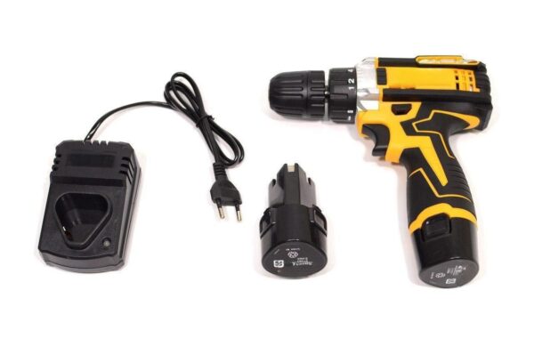 Набор шуруповерт аккумуляторный с насадками screw driver sets yellow 12v Полный комплект в чемодане!