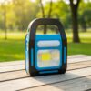 Аккумуляторный кемпинговый фонарь переносной HB-9707A-1LED+COB+LED Power Bank портативный