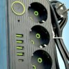 Сетевой фильтр питания UA Power Socket F09U на 6 метров 3 розетки +4USB +Type-C Port , сетевой удлинитель