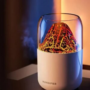 Ультразвуковой увлажнитель воздуха в стиле вулкана LAMP JSQ-1 280 мл Аромадиффузор-ночник для дома