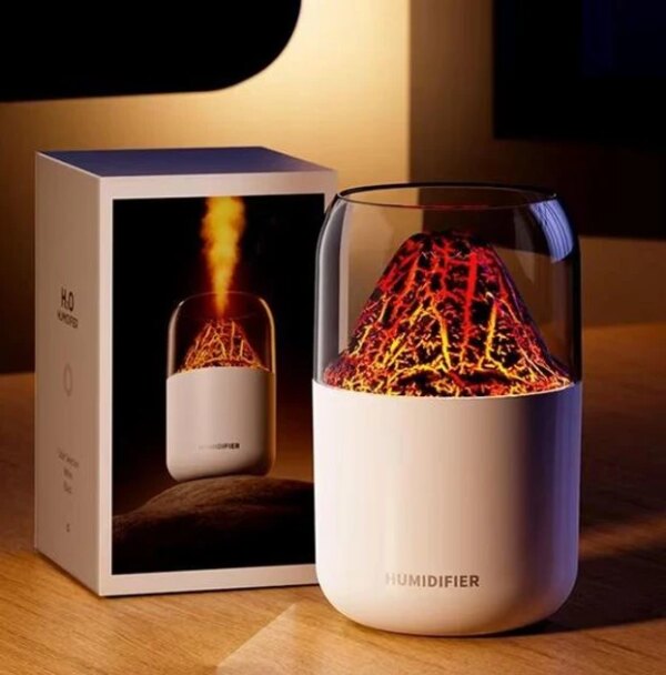 Ультразвуковой увлажнитель воздуха в стиле вулкана LAMP JSQ-1 280 мл Аромадиффузор-ночник для дома