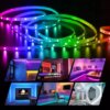 Умная светодиодная гирлянда LED RGB 5050, 5 м, водонепроницаемая IP67, многоцветная подсветка, с USB питанием 5.5V