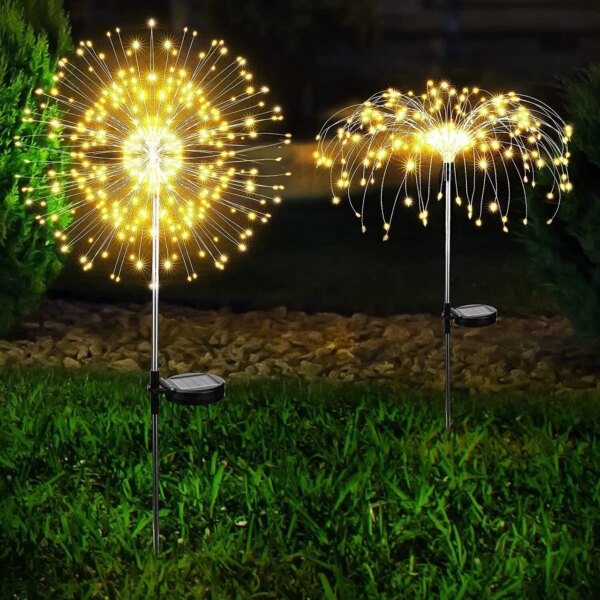 Уличные садовые фонари на солнечной батарее Фейерверк 200LED 2 шт SFK-41