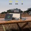 Портативный компрессор с цифровым дисплеем, LED-фонариком и набором насадок ATJ-9566 3х2000mAh