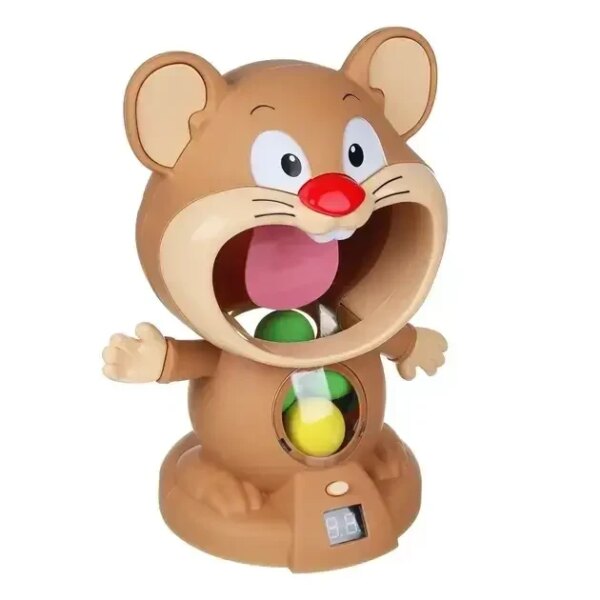 Интерактивная игра воздушный тир Hamster With Gunner Пистолет с мячиками и мишень Хомяк с дисплеем счета