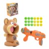 Интерактивная игра воздушный тир Hamster With Gunner Пистолет с мячиками и мишень Хомяк с дисплеем счета